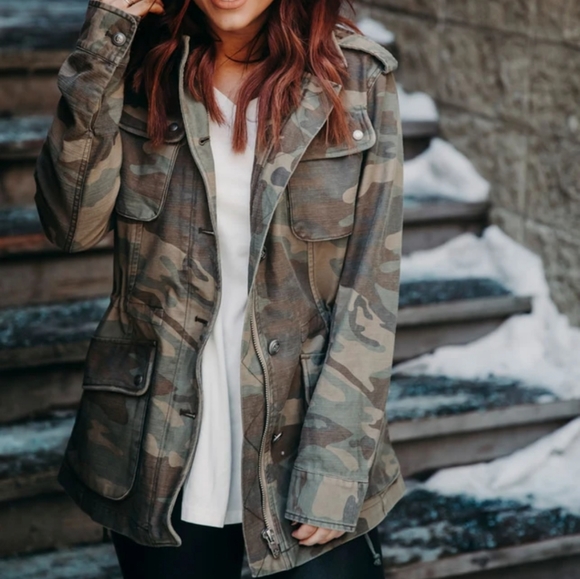 Free People Camo Jacket Xsmall 